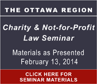 Ottawa Region Charity & Not-for-Profit Law Seminar